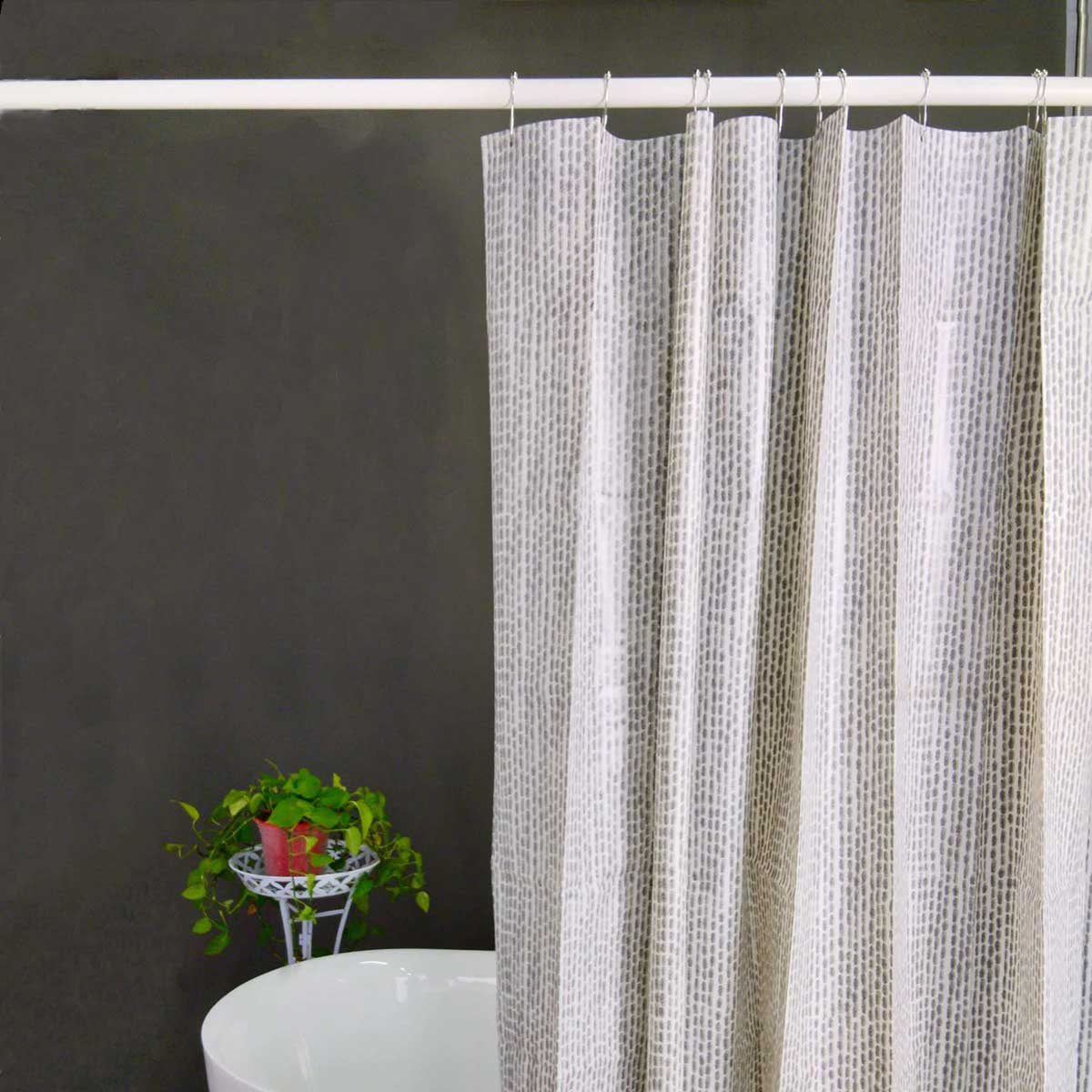 Soft Grid Waterproof Shower Curtain